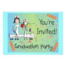 Nurse Graduation Party Invitations