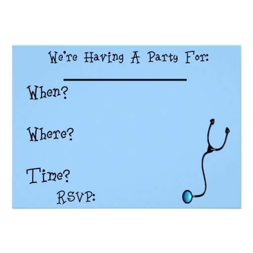 Nurse Graduation Party Invitations