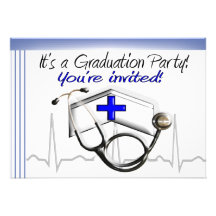 Nurse Graduation Party Invitations