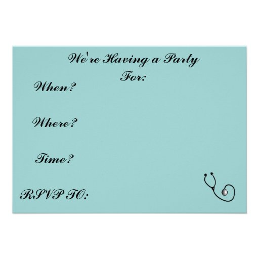 Nurse Graduation Party Invitations