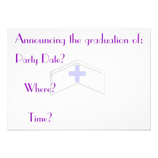 Nurse Graduation Party Invitations