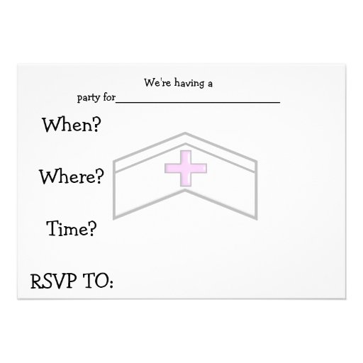 Nurse Graduation Party Invitations Pink