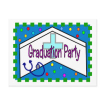 Nurse Graduation Party Invitations postcards