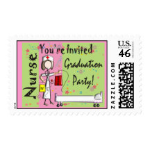 Nurse Graduation Party Postage Stamps