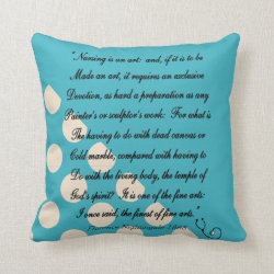 Nurse Graduation Pillow Florence Nightingale Quote