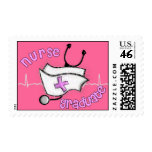 Nurse Graduation Postage Stamps (Pink)