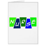 Nurse - Green Blue Greeting Card