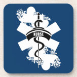 Nurse Heart Tattoo Beverage Coaster