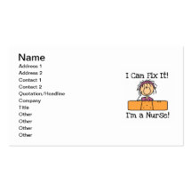 Nurse I Can Fix It T-shirts and Gifts Business Card