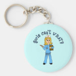Nurse in Blue Scrubs (Blonde) Key Chain