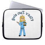 Nurse in Blue Scrubs (Blonde) Laptop Computer Sleeves