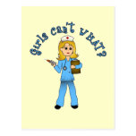 Nurse in Blue Scrubs (Blonde) Post Card