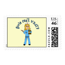 Nurse in Blue Scrubs (Blonde) stamps