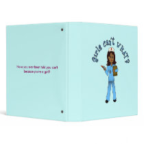 Nurse in Blue Scrubs (Dark) binders