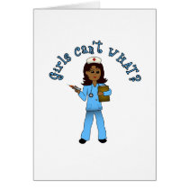 Nurse in Blue Scrubs (Dark) Card