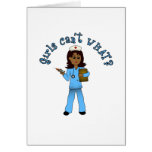 Nurse in Blue Scrubs (Dark) Card