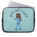 Nurse in Blue Scrubs (Dark) Computer Sleeves