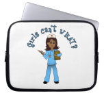 Nurse in Blue Scrubs (Dark) Computer Sleeves