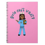 Nurse in Blue Scrubs (Dark) Notebooks