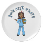 Nurse in Blue Scrubs (Dark) Plate