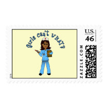 Nurse in Blue Scrubs (Dark) stamps