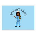 Nurse in Blue Scrubs (Dark) Postcard