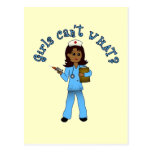 Nurse in Blue Scrubs (Dark) Postcard