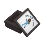 Nurse in Blue Scrubs (Dark) Premium Trinket Box