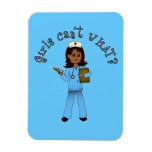 Nurse in Blue Scrubs (Dark) Rectangle Magnets