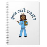 Nurse in Blue Scrubs (Dark) Spiral Note Book