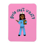 Nurse in Blue Scrubs (Dark) Vinyl Magnet