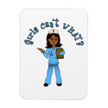 Nurse in Blue Scrubs (Dark) Vinyl Magnets