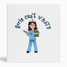 Nurse in Blue Scrubs (Light) 3 Ring Binder