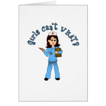 Nurse in Blue Scrubs (Light) Cards