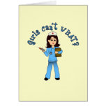 Nurse in Blue Scrubs (Light) Card