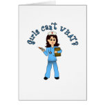 Nurse in Blue Scrubs (Light) Cards
