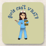 Nurse in Blue Scrubs (Light) Drink Coaster