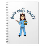 Nurse in Blue Scrubs (Light) Notebooks