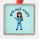 Nurse in Blue Scrubs (Light) Christmas Tree Ornament