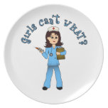 Nurse in Blue Scrubs (Light) Party Plates