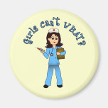 Nurse in Blue Scrubs (Light) Refrigerator Magnet