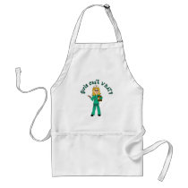 Nurse in Green Scrubs (Blonde) aprons