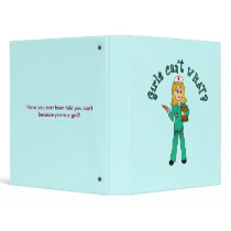 Nurse in Green Scrubs (Blonde) binders