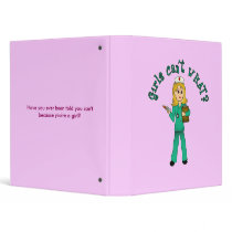 Nurse in Green Scrubs (Blonde) binders