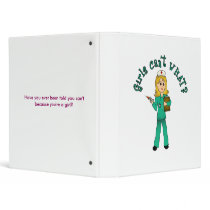 Nurse in Green Scrubs (Blonde) binders