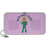 Nurse in Green Scrubs (Blonde) iPod Speaker