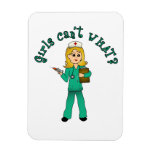 Nurse in Green Scrubs (Blonde) Magnet