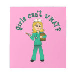 Nurse in Green Scrubs (Blonde) Memo Pad