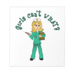 Nurse in Green Scrubs (Blonde) Note Pads