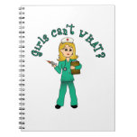 Nurse in Green Scrubs (Blonde) Notebook